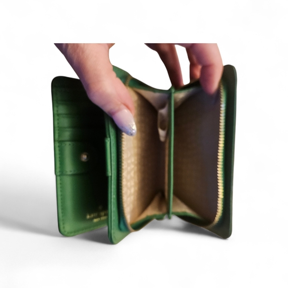 Kate Spade green leather crossbody/hand bag with wallet - Picture 7 of 8